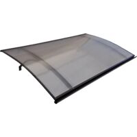 Aluminiumrahmen-Vordach STARKEDACH gebogen L-160 RAL 8017 mit Polycarbonatbeschichtung