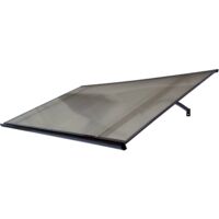 Aluminiumrahmen-Vordach STARKEDACH Straight T-160 RAL 8017 mit Polycarbonatbeschichtung