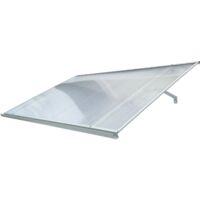 Aluminiumrahmen-Vordach STARKEDACH Straight T-160 RAL 7035 mit Polycarbonatbeschichtung