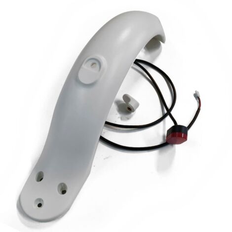 Guardabarros con luz y soporte tipo Xiaomi Mijia M365 (Blanco)