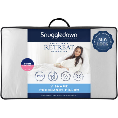 Snuggledown Retreat V Shape Pregnancy Pillow, Firm, 1 Pack