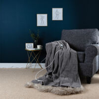 Slumberdown Elegantly Warm Luxury Heated Throw, Dark Charcoal
