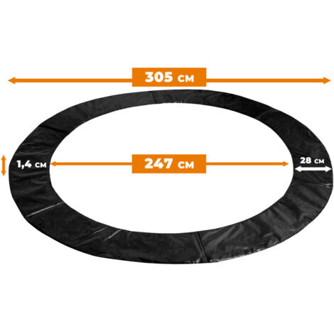 Aga Trampolin Randabdeckung SPORT EXCLUSIVE 305 cm Schwarz, Randschutz
