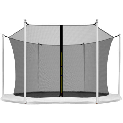Aga Sicherheitsnetz für Trampolin mit Innennetz 305 cm 10 ft für 6 Stangen Schwarz