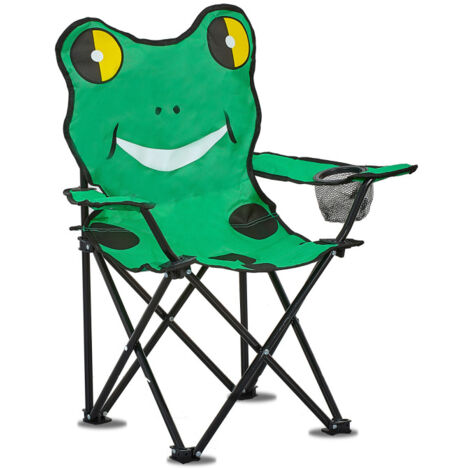 Linder Exclusiv Campingstuhl fr Kinder mit Getrnkehalter Grn