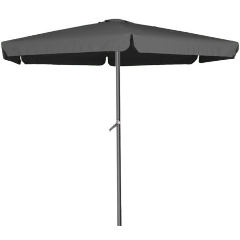 Linder Exclusiv Sonnenschirm, Gartenschirm 400 cm Dunkelgrau (1/2)