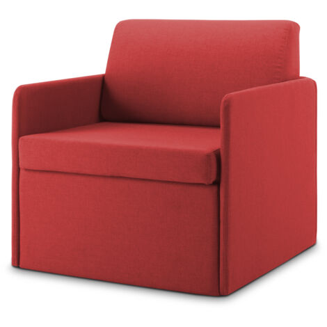 Dag Schlafsessel aus wasserfestem Stoff T13 78 cm rot