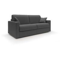 Chris Schlafsofa mit 18 cm hoher Matratze Stoff T13 206 cm (mat. 160x197) anthrazit