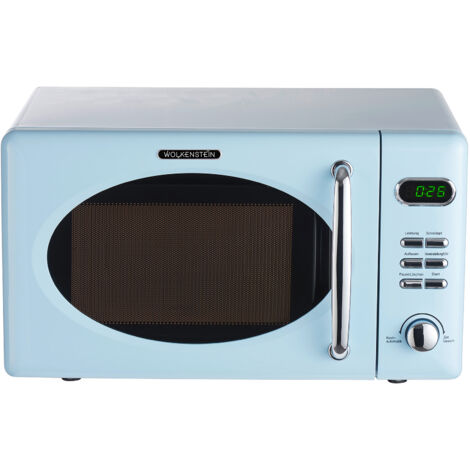 WOLKENSTEIN Retro Mikrowelle Microwelle Mikrowellenherd WMW720 LB blau 700 Watt (1/4)