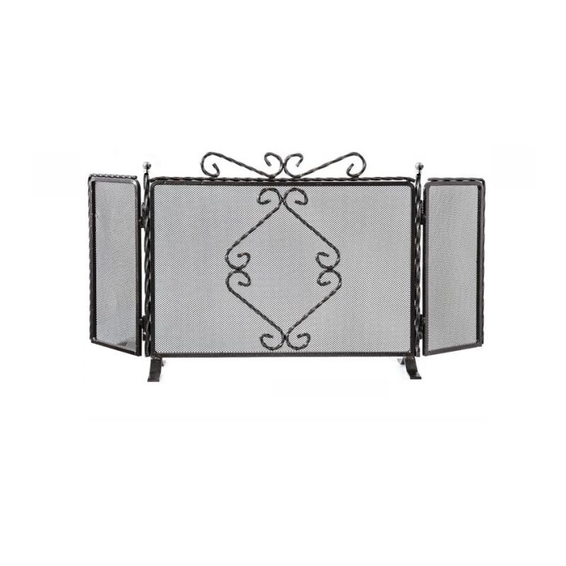 Parascintille Ferro Battuto Per Camino - 50x50cm Con Ante Di Sicurezza - Foto 4