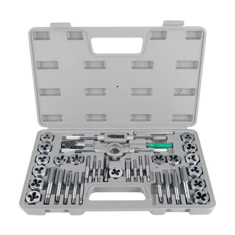 Set Maschi E Filiere 40 Pezzi In Acciaio Al Tungsteno - Filettatura Metrica Da M3 A M12