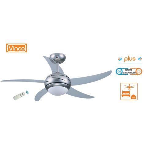 Agitatore/Ventilatore da soffitto con 5 pale semitrasparenti 1 lampada c/telecomando Vinco - Design 70911