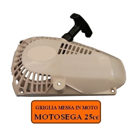 Griglia con messa in moto/Meccanismo avviamento a strappo/Puleggia/Ricambio per motosega 25cc