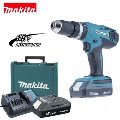 Trapano avvitatore a batteria c/percussione 18V Litio c/batteria di riserva Makita - HP457DWE