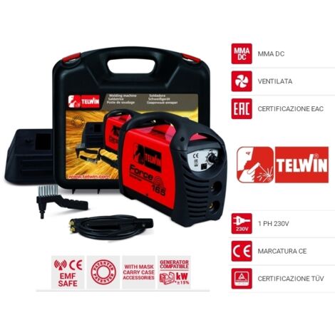 Saldatrice INVERTER ad elettrodo 150 Amp Telwin - Force 165
