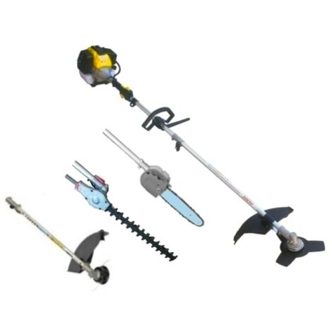 Decespugliatore + Tagliasiepi + Motosega/Troncarami/Tagliarami + Disco girevole 3 denti a scoppio 52cc
