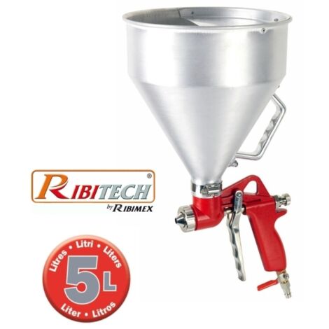 Pistola aerografo/Spruzzatore ad aria compressa per intonaco/malte 5000ml Ribitech - PRACPCA