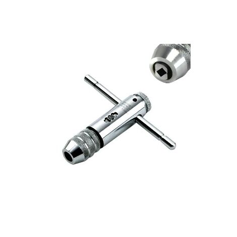 Giramaschi/Girafiliere/Chiave a T con mandrino a cricchetto attacco quadro 85mm M3-M8