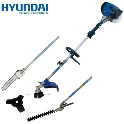 Decespugliatore + Tagliasiepi + Motosega/Troncarami/Tagliarami + Disco girevole 3 denti a scoppio 42,7cc Hyundai - 35250