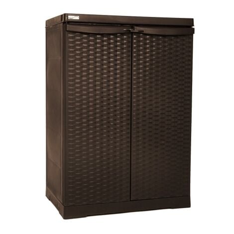 Armadio/Mobile/Mobiletto in resina versione bassa Polyrattan-line wenge - 6251-26