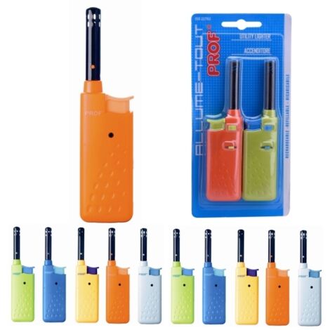 Accendino/Accendigas ricaricabile set 2 pz - Mod. Prof Short