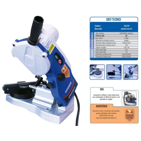 Affilacatene/Affilacatena/Affila catene professionale per motosega ed elettrosega 85W Hyundai - 35370