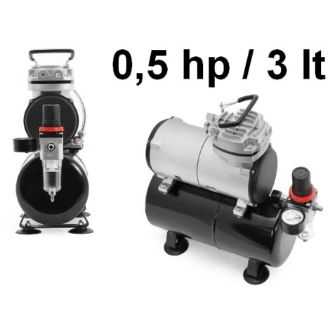 Compressore silenziato 3lt. a secco per aerografo (1/2)