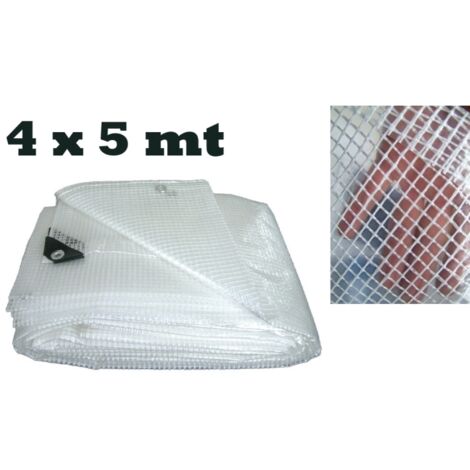 Telone Retinato Trasparente 4x5m - Grammatura 160g/m², Impermeabile, UV Resistente - Foto 5