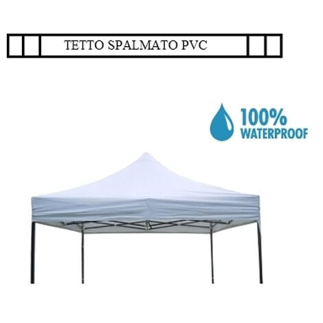 Telo Di Ricambio Copertura Tetto Per Gazebo Cadice Poliestere 3x3m Avorio - Foto 13