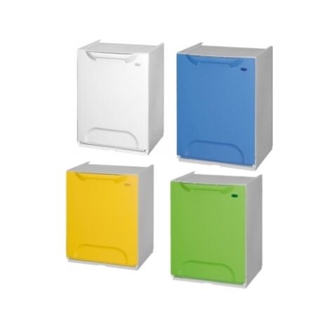 Pattumiera/Cassonetto 4 moduli componibili per Raccolta Differenziata Ecologico Color