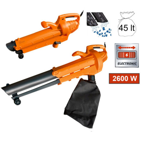 Soffiatore - Aspiratore - Aspirafoglie - Trituratore elettrico 2600W Magnus