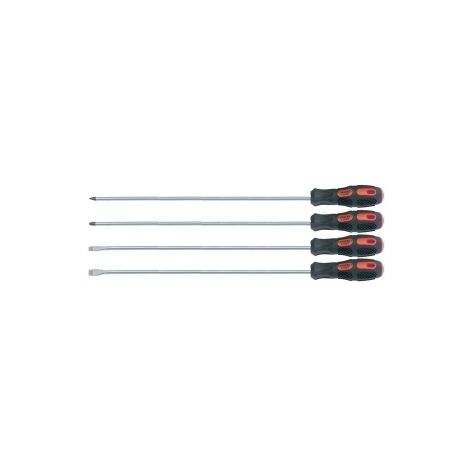 Set cacciaviti/giraviti lunghi a taglio e croce 4 pezzi 450mm cromo vanadio