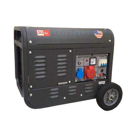 Gruppo elettrogeno/Generatore di corrente 3100W - 220/380V avviamento elettrico con chiave e telecomando carrellato - Hammer