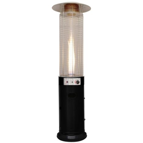 Stufa patio per esterno a gas Butano con ruote Black - Mod. Fiamma rEvolution