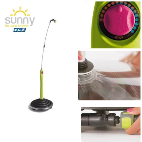Doccia ecologica solare con serbatoio e miscelatore G.F. - Sunny Style Lime