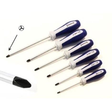 Set cacciaviti / giraviti calamitati taglio a Y / tre punte / triwing / trigram 6 pezzi cromo vanadio