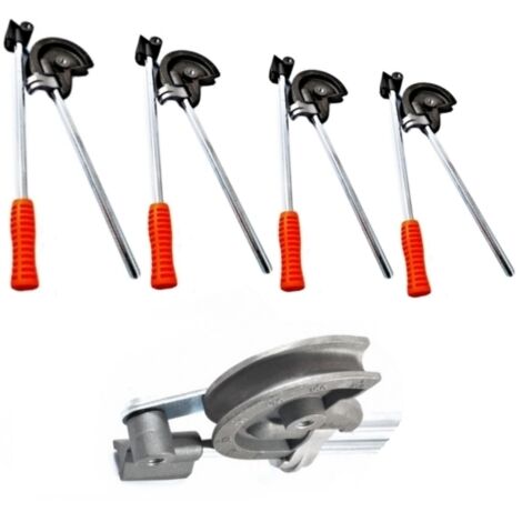 Trade Shop - Set 4 Piegatubo Piegatubi Curvatubi Manuale In Acciaio Per Tubi 10 12 14 16mm 85731479