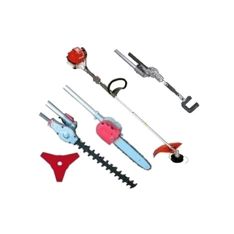 Decespugliatore + Tagliasiepi + Motosega/Troncarami/Tagliarami + Gancio Scuotiolive/mandorle + Disco girevole 3 denti a scoppio 42,7cc