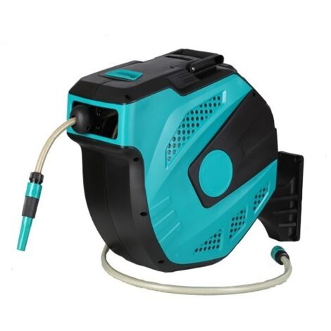 Tubo irrigazione con avvolgitubo automatico 15 + 1,5m con lancia