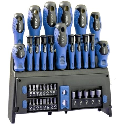 Set cacciaviti/giraviti con inserti 39 pezzi Elem Work Men - SETV39P