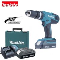 Trapano avvitatore a batteria c/percussione 18V Litio c/batteria di riserva Makita - HP457DWE
