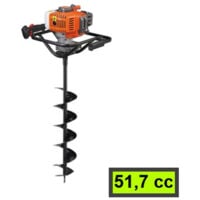 Trivella A Scoppio GREENCUT GD750X-3B - Motore 75cc 5.2CV, Con 3 Punte Da 90/150/200mm E Prolunga