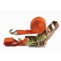 Cinghia A Cricchetto 4,5m - Fune Per Fermabagagli Con Ganci In Lega - Colore Arancione - Foto 2