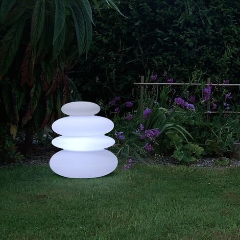 MOOVERE - Lampada decorativa a ciottoli a forma di ciottoli zen a luce  bianca fredda con cavo altezza 70cm
