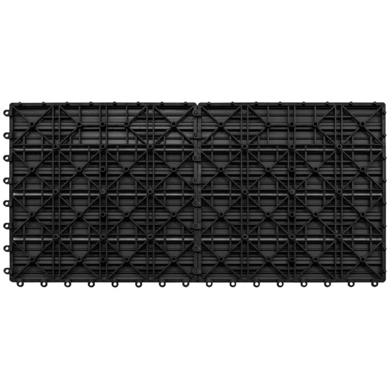vidaXL 6x Terrassenfliese WPC 60x30cm 1,08m² Dunkelbraun Balkon Klickfliese 