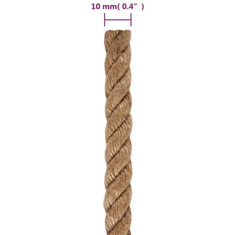 Juteseil mit Umlenkrolle Hanf Seil Naturhanf Schnur Rope Handlauf 6-20mm 