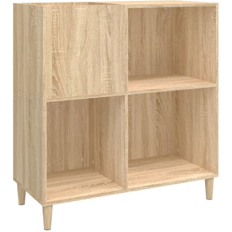 Schrank für Schallplatten Sonoma-Eiche 84,5x38x89 cm aus Holzwerkstoff