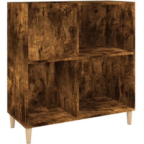 Plattenschrank Räuchereiche 84,5x38x89 cm Holzwerkstoff vidaXL