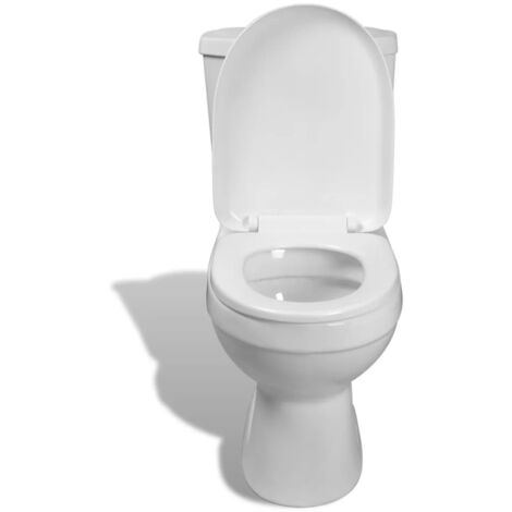 Toilette mit Spülkasten Weiß vidaXL