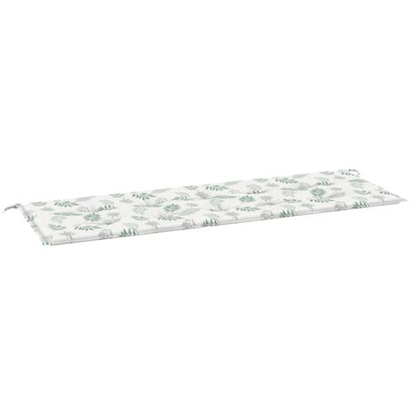 Gartenbank-Auflage Blattmuster 150x50x3 cm Oxford-Gewebe vidaXL